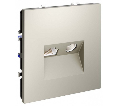 ТВ-розетка и розетка Ethernet RJ-45 без рамки Voltum S70 VLS060703