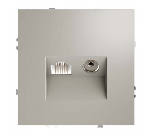ТВ-розетка и розетка Ethernet RJ-45 без рамки Voltum S70 VLS060703