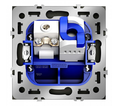 ТВ-розетка и розетка Ethernet RJ-45 без рамки Voltum S70 VLS060705