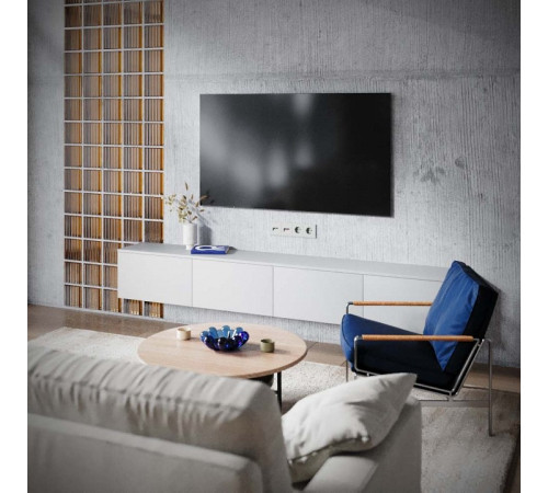 ТВ-розетка и розетка Ethernet RJ-45 без рамки Voltum S70 VLS060705