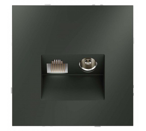 ТВ-розетка и розетка Ethernet RJ-45 без рамки Voltum S70 VLS060706