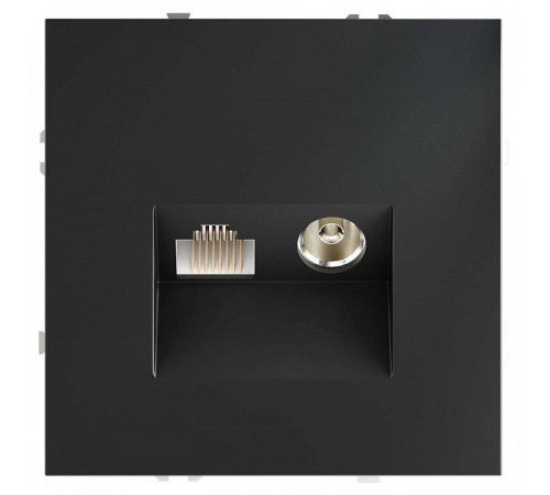 ТВ-розетка и розетка Ethernet RJ-45 без рамки Voltum S70 VLS060707