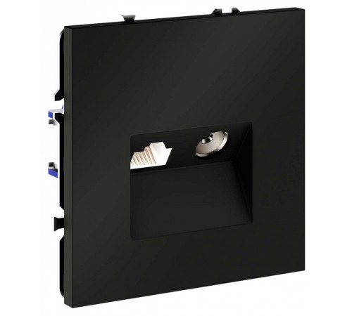 ТВ-розетка и розетка Ethernet RJ-45 без рамки Voltum S70 VLS060708