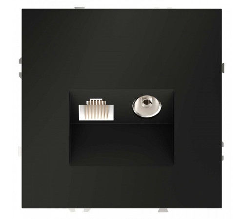 ТВ-розетка и розетка Ethernet RJ-45 без рамки Voltum S70 VLS060708