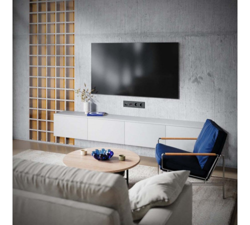 ТВ-розетка и розетка Ethernet RJ-45 без рамки Voltum S70 VLS060708