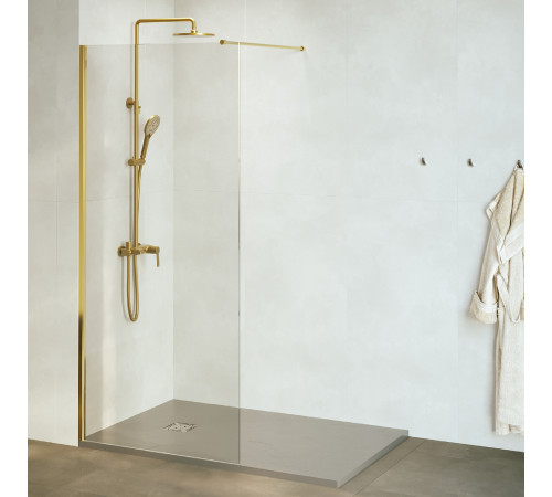 Душевая перегородка RGW WA-010G 1200x1950 мм прозрачное стекло золото 351001012-16