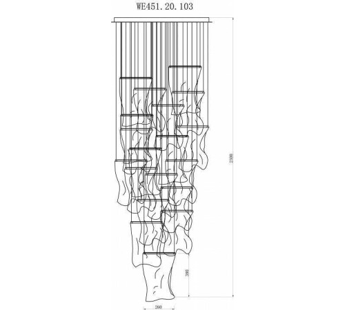 Подвесная люстра Wertmark Hanna WE451.20.103