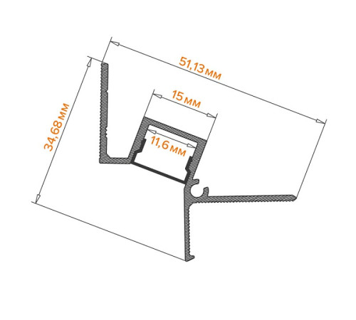 Короб встраиваемый Wolta WAP-I-51/35/3000-В