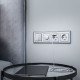 Выключатель двухклавишный с подсветкой без рамки Werkel W1120106