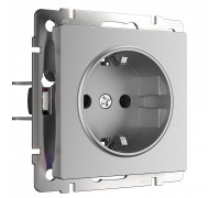 Розетка с заземлением и со шторкой, без рамки Werkel  W1171106