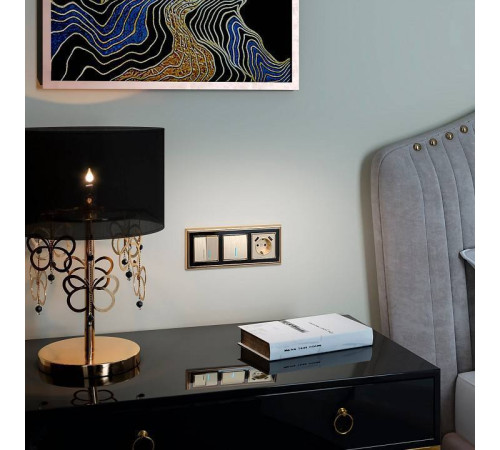 Выключатель двухклавишный с подсветкой без рамки Werkel W112 2 W1120110