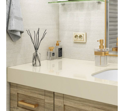 Розетка двойная с заземлением, без рамки Werkel слоновая кость W1172003 (слоновая кость)