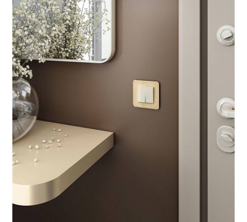 Рамка на 1 пост Werkel Elite (айвори, стекло) W0012443