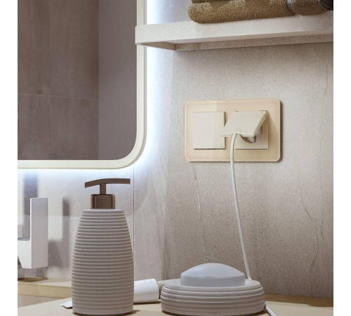 Рамка на 2 поста Werkel Elite (айвори, стекло) W0022443