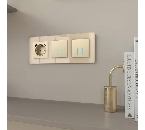 Рамка на 3 поста Werkel Elite (айвори, стекло) W0032443