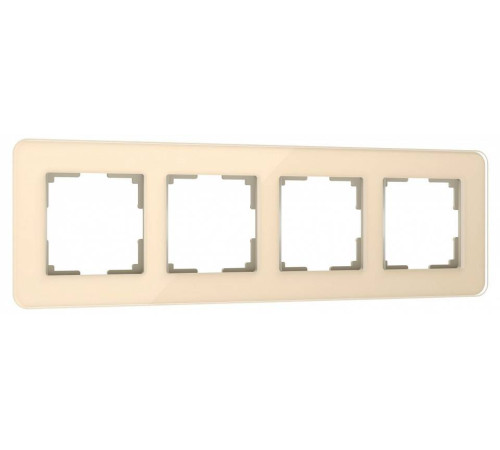 Рамка на 4 поста Werkel Elite (айвори, стекло) W0042443
