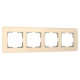 Рамка на 4 поста Werkel Elite (айвори, стекло) W0042443