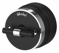 Выключатель двухклавишный с корпусом Werkel Vintage хром, черный W5822051