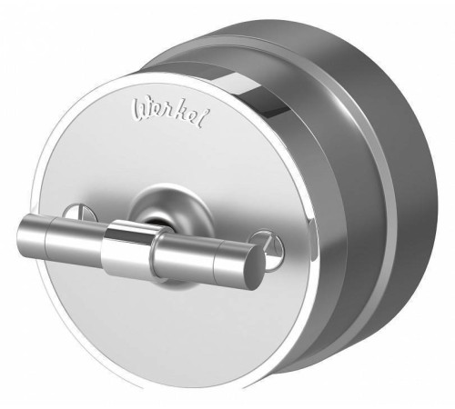 Выключатель двухклавишный с корпусом Werkel Vintage серебро, хром W5822054