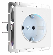 Розетка с заземлением с подсветкой, без рамки Werkel белый матовый W1171461