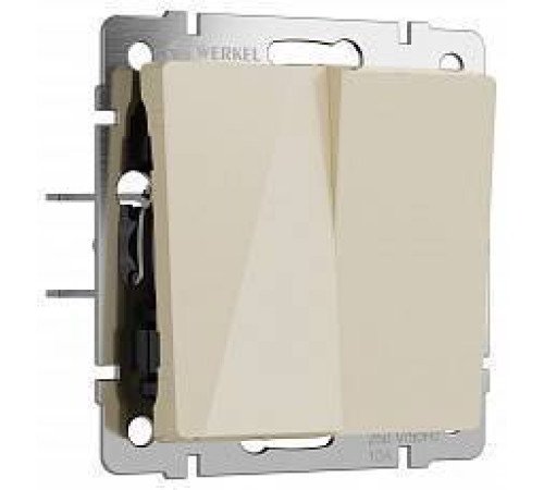 Выключатель двухклавишный без рамки Werkel Айвори акрил W1120043