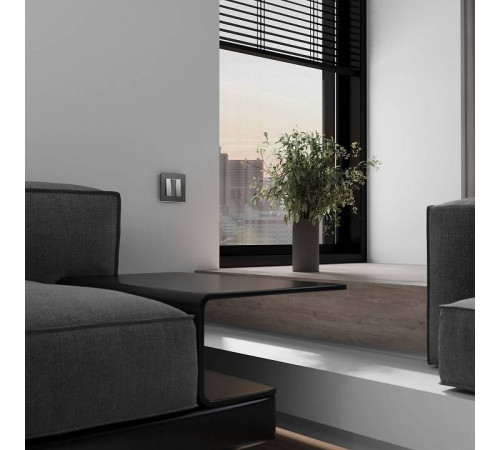 Выключатель трехклавишный без рамки Werkel серебряный матовый W1130065