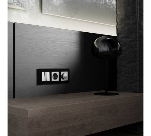 Выключатель трехклавишный без рамки Werkel серебряный матовый W1130065