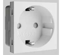 Розетка с заземлением и со шторкой модульная Werkel белый a069368