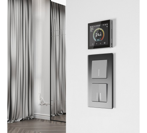 Терморегулятор электромеханический для теплого пола Werkel Сенсорные механизмы черные W1851108