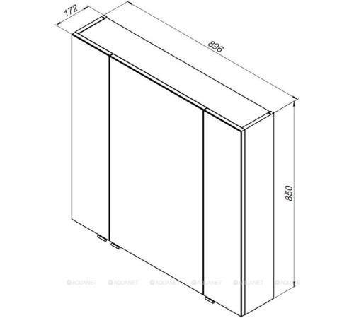 Зеркало Aquanet Алвита 90 серый антрацит 00240110