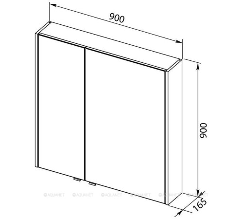 Зеркало Aquanet Августа 90 дуб сонома 00210014