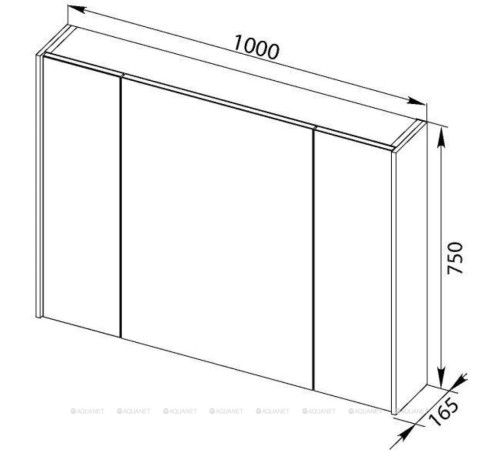Зеркало Aquanet Латина 100 белый 00179636