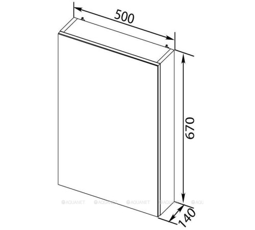 Зеркало Aquanet Порто 50 белый 00195726