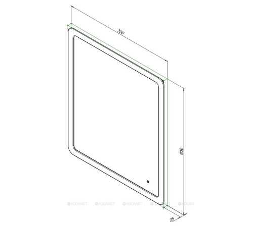 Зеркало Aquanet Ирис 70х80 LED 00326444