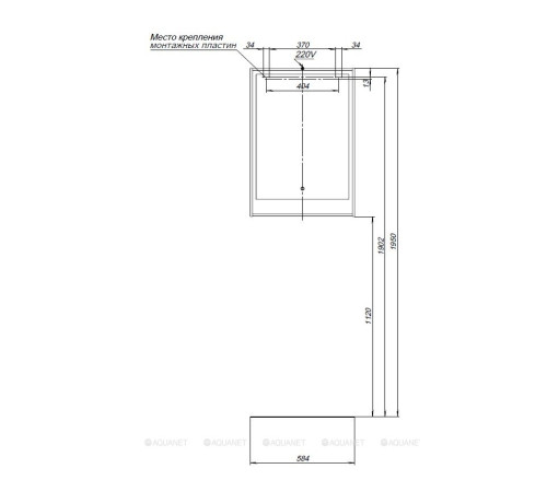 Зеркало Aquanet Милан 60 LED белый глянец 00306380