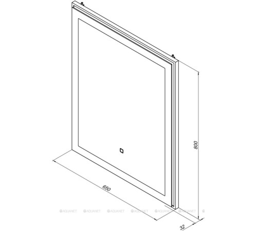 Зеркало Aquanet Монро 65x80 LED белый матовый 00243584