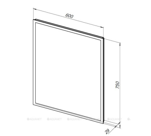 Зеркало Aquanet Optima 60х75 см LED 00288963