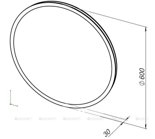 Зеркало Aquanet Optima D 600 мм LED 00304265