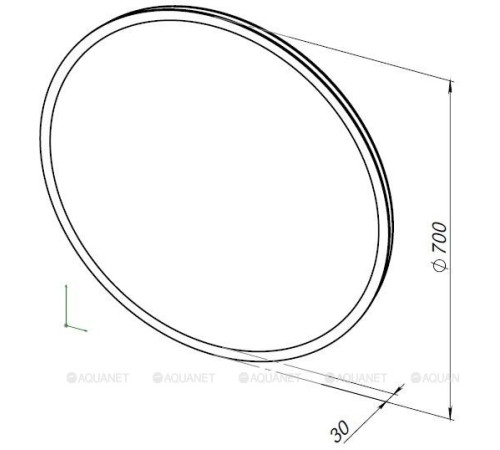 Зеркало Aquanet Optima D 700 мм LED 00304175
