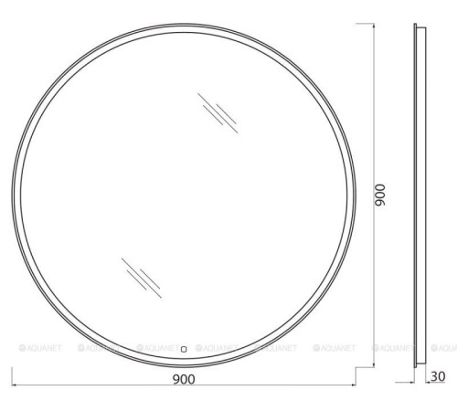 Зеркало круглое BelBagno 900 мм с подсветкой и сенсором SPC-RNG-900-LED-TCH