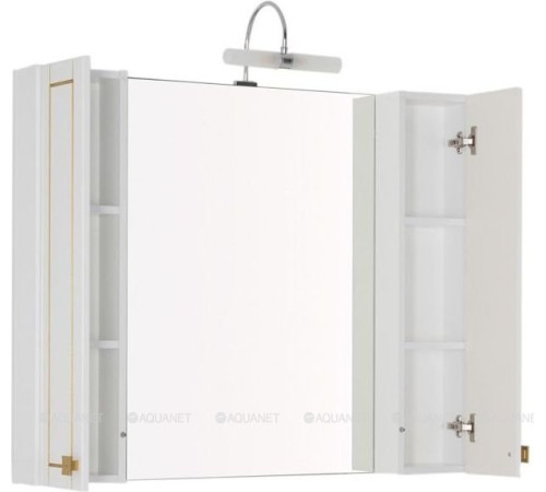 Зеркало Aquanet Честер 105 белый/патина золото 00186084