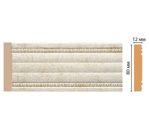 Молдинг DECOMASTER 150-41 ДМ 80х12х2400 мм 150-41 ДМ