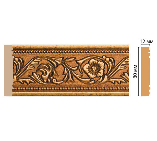 Молдинг DECOMASTER 150-58 80х12х2400 мм 150-58