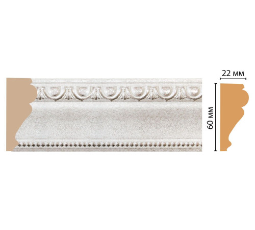 Молдинг DECOMASTER 161-19D ДМ полистирол 60х22х2400 мм 161-19D ДМ
