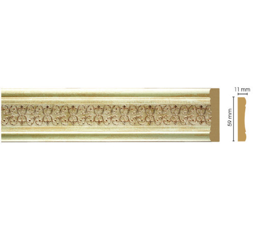 Молдинг DECOMASTER 164-281 ДМ 59х11х2400 мм 164-281 ДМ