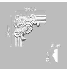 Угловой элемент DECOMASTER 97022-1 270x270x21 мм 97022-1