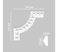 Угол декоративный DECOMASTER 260x260x18 мм 98520-2