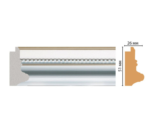 Багет из полистирола Decomaster FM27-1 51х26х2850 мм FM27-1