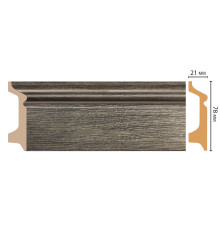 Плинтус напольный Decomaster D122-86 ДМ 78х21х2400 мм D122-86 ДМ