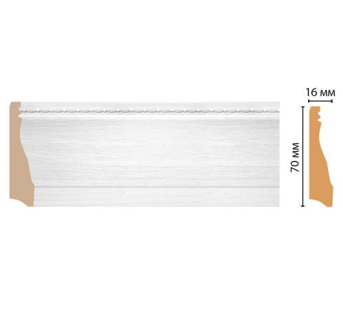 Плинтус напольный DECOMASTER 193 70х16х2400 мм 193-16